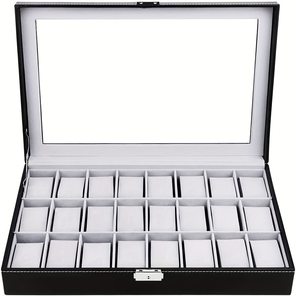 24 bit Watch Storage Box Pu Leather Material Box Jewelry Storage Box
