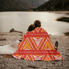 Bohemian Print Flannel Blanket Soft Warm Throw Blanket for Home Office Camping