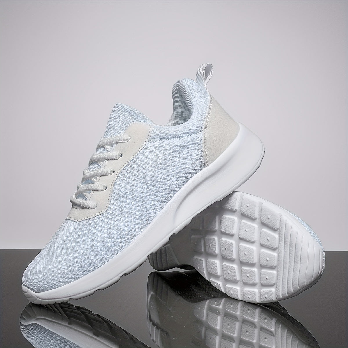 Soft Thick Bottom Mesh Breathable Flying Woven Shoes