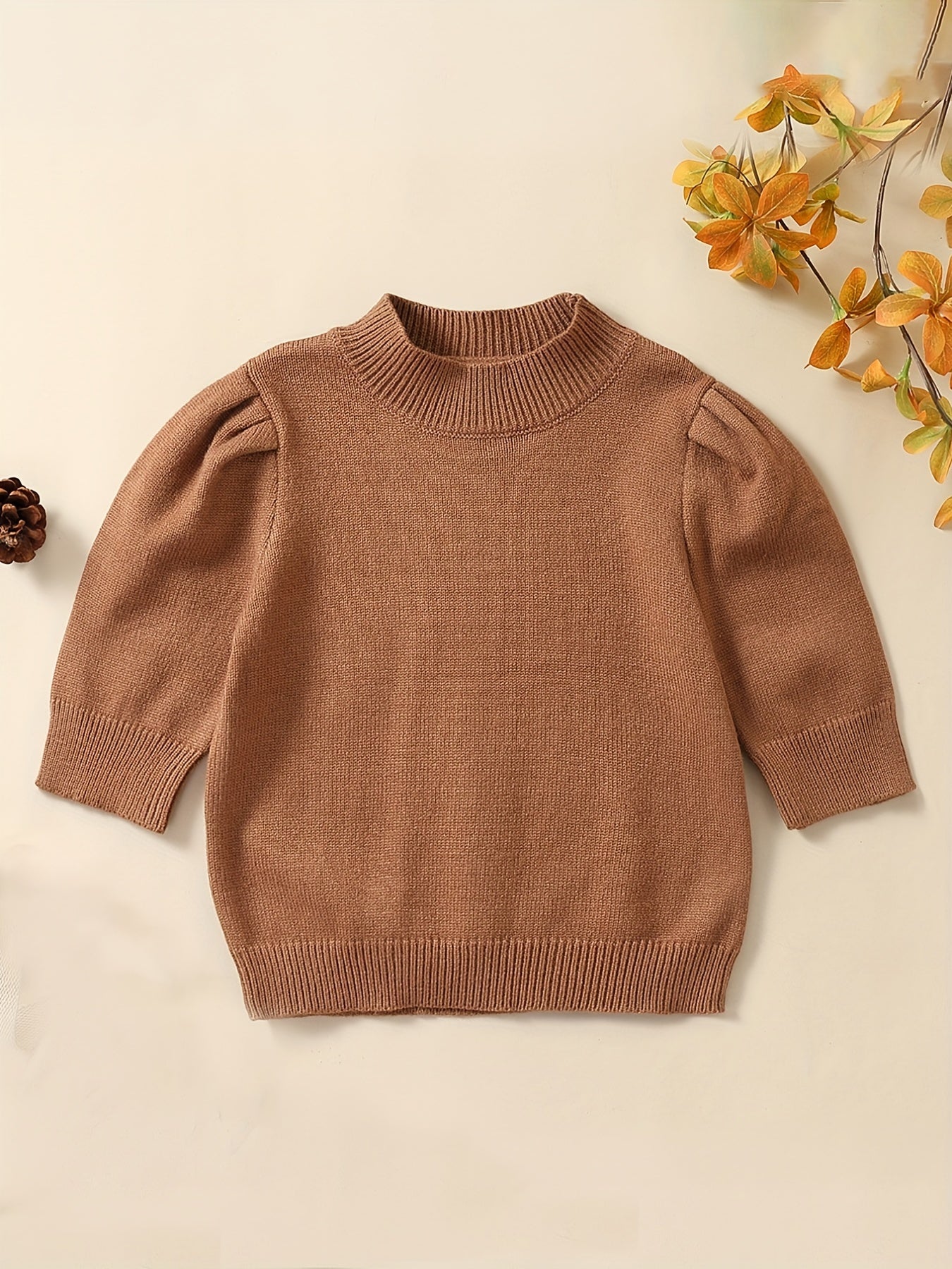 Cozy Knit Baby Sweater Long Sleeve Pullover Top