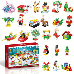24 in 1 Christmas Advent Calendar Building Set - DIY Construction Toy Kit