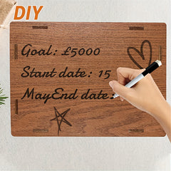 Retro Wooden Money Box with Digital Scale and Counter