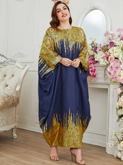 Abaya Dress Women's Round Neck Comfort Maxi Dress