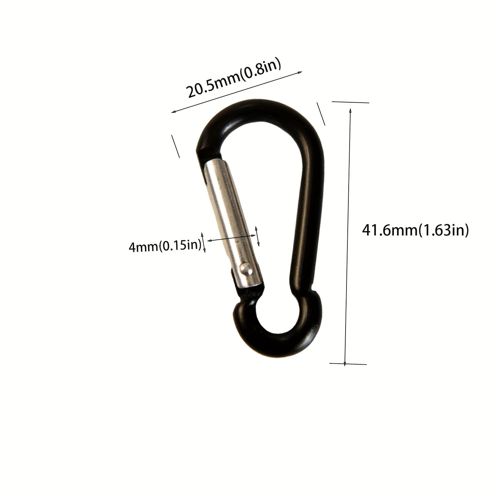 12pcs Aluminum Carabiner Snap Hook Keychain Outdoor Camping