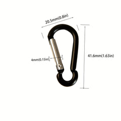 12pcs Aluminum Carabiner Snap Hook Keychain Outdoor Camping