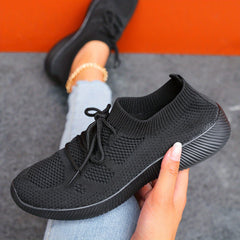 Women's Lightweight Casual Running Shoes, Breathable Knitted Sports Shoes