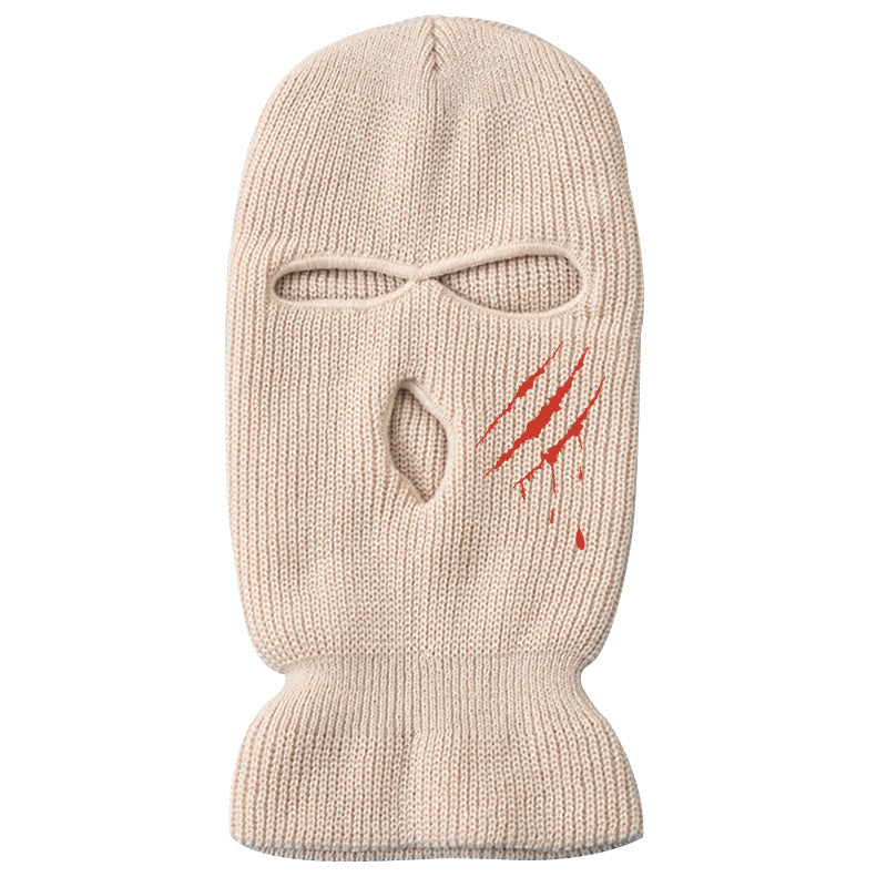 Embroidered Funny 3 Hole Ski Mask Women Balaclava