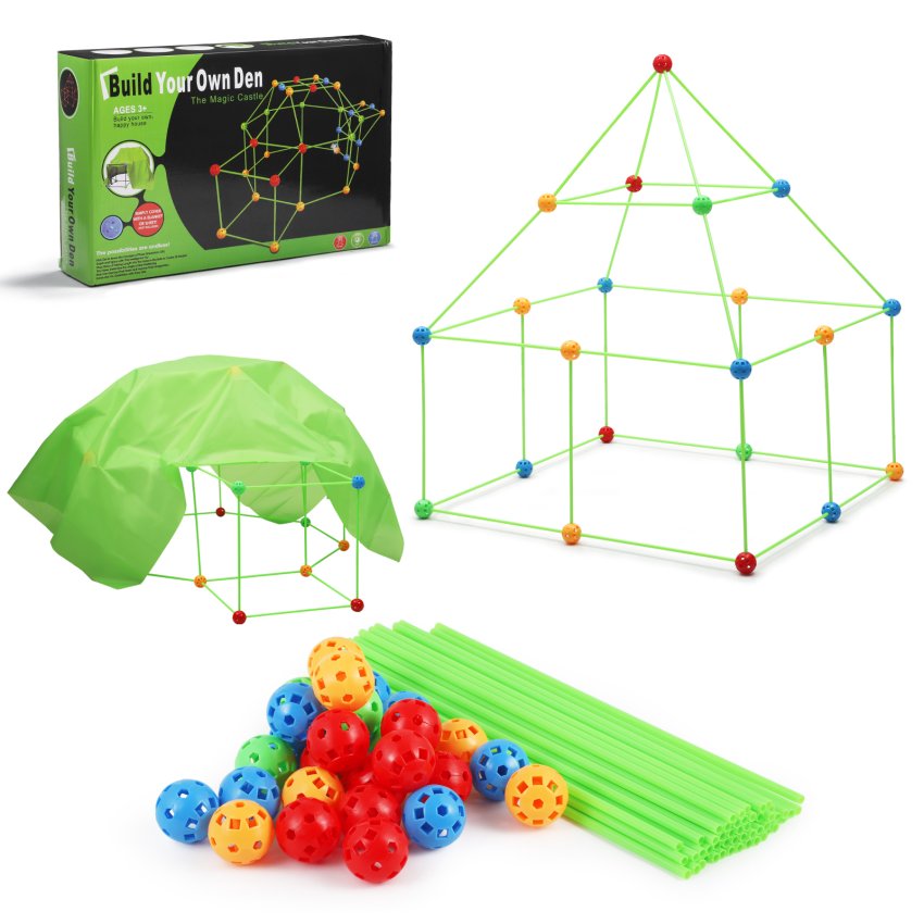 86Pc Glow In Dark Fort Building Kit STME Toys 6-12 Yr Old Boys Girls DIY