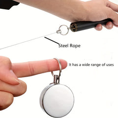 Retractable Lanyard Keychain Telescopic Steel Wire Holder