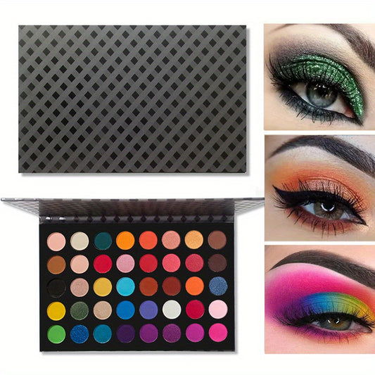 40 Colors Green Orange Eyeshadow Palette Matte Glitter Highlighter Finish
