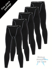 Men's High Stretch Leggings Quick-Drying Sports Compression Pants