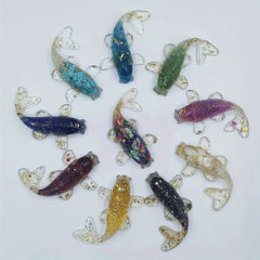 Crystal Gravel Drop Glue Fish Shape Small Ornaments Gift Aquarium Pool
