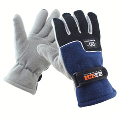Fleece Gloves Full Finger Autumn Winter Warm Outdoor Cycling Long Finger Gloves