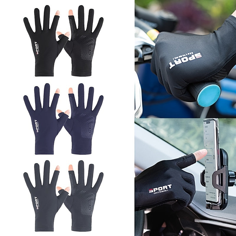 Breathable Anti-Slip Fingerless Bike Gloves for Cycling Driving Outdoor Sports
