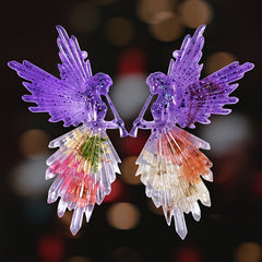 2PCS Christmas Resin Silicone Molds Fairy Angel Girls Ornaments Pendant
