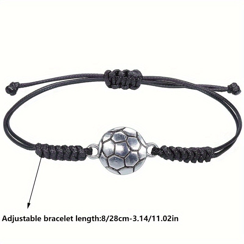 Adjustable Charm Alloy Bracelet Baseball Football Basketball Volleyball