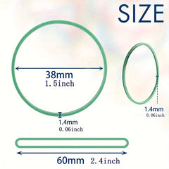 100pcs Yellow Rubber Band Ring High Elastic Durable Rubber Band