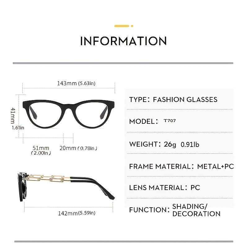 Round Cat Eye Light Blocking Glasses For Women