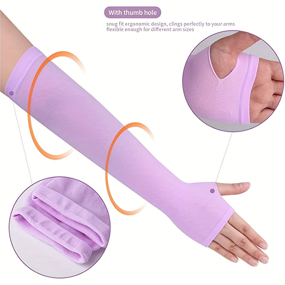 6 Pairs Breathable Sun Protection Sleeves UV Protection & Cooling for Sports