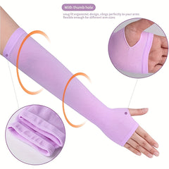 6 Pairs Breathable Sun Protection Sleeves UV Protection & Cooling for Sports
