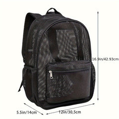 Mesh Backpack For Swimming Travel Beach Sports Bag Men Women