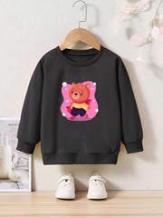 OERYUI Bear Girl Graphic Sweatshirt Kids Clothes Gift