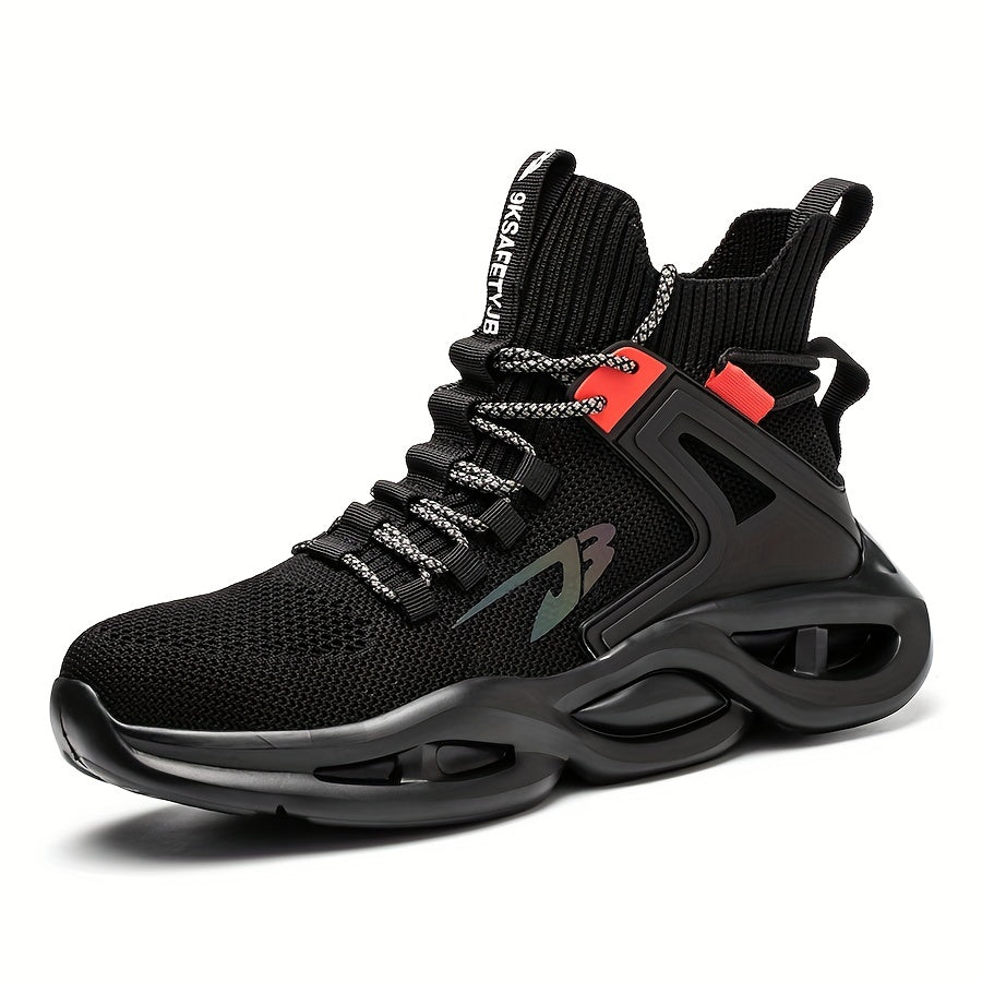 Breathable High Top Work Safety Shoes Industrial Construction Sneakers