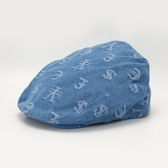 Denim Jacquard Currency Beret Hat Lightweight Cotton British Octagonal Hat