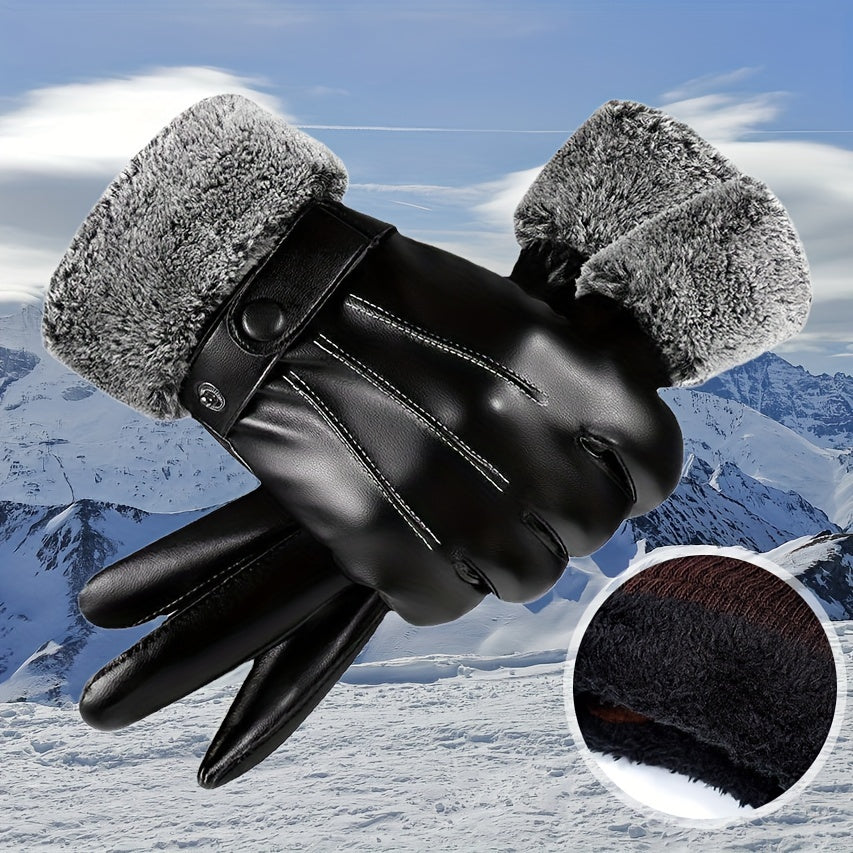 Winter Waterproof Touch Screen Gloves Men Warm Motorcycle Riding Gloves