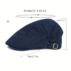 Men's Newsboy Hat Retro Forward Hat Casual Beret Solid Big Brother Hat