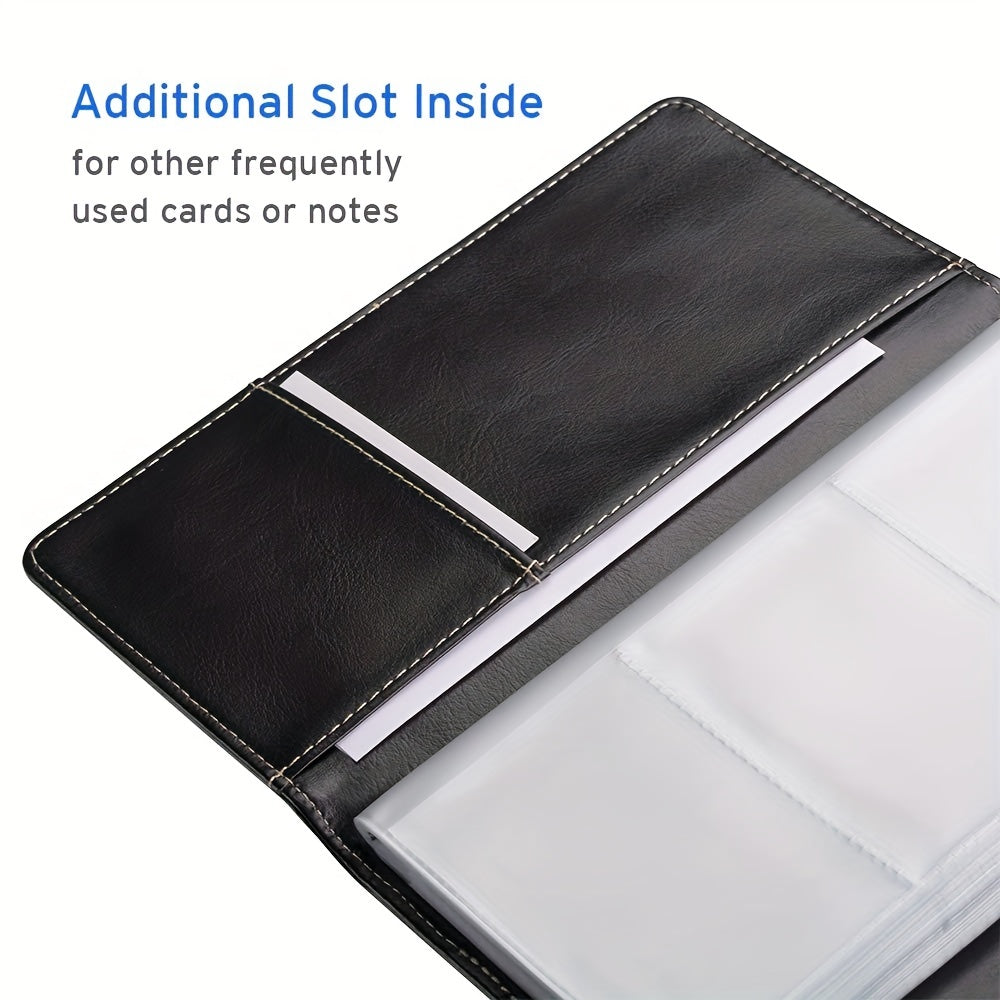 Leather Business Card Holder Book 240 Card Capacity