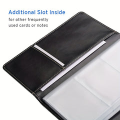 Leather Business Card Holder Book 240 Card Capacity