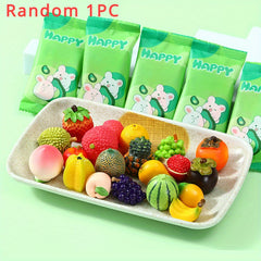 Large Fruit Surprise Bag Faux Banana Watermelon Durian Toy Gift