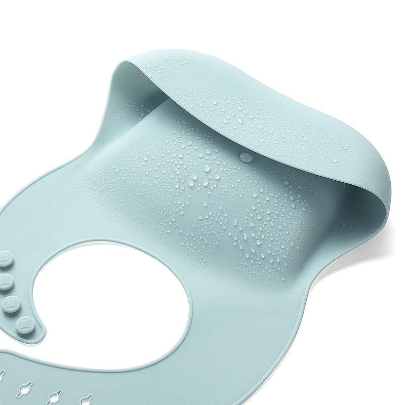 1pc 30cm Silicone Bib Anti-fouling Foldable Soft Baby Feeding Bib