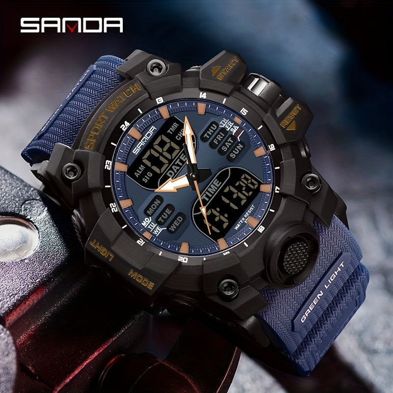 SANDA Boys Watch Waterproof Functional Men's Watch