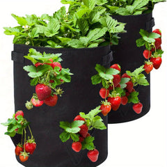 Strawberry Planting Bag, 8 Holes, Reinforced Handle, Breathable Non-woven Fabric