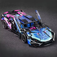 3500 Purple Racing Building Blocks Set