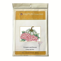 Cross Stitch Thread Cloth Embroidery Package Pumpkin Flowers Decoration