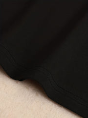 Solid Casual Two piece Set Crew Neck Short Sleeve T shirt & High Waist Pants