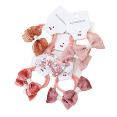 10Pcs Colorful Bow Hair Ties for Baby Girls Toddler