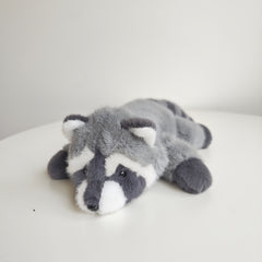 Grey Raccoon Plush Doll Soft Stuffed Animal Toy