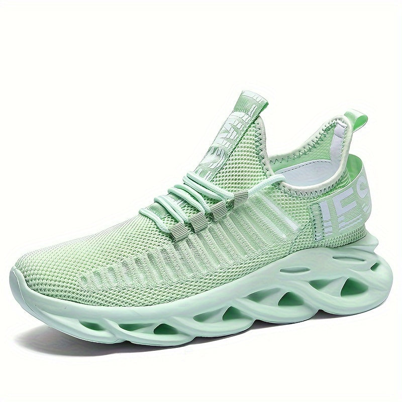 Thick Sole Shock Absorption Sneakers Lightweight Mesh Running Shoes
