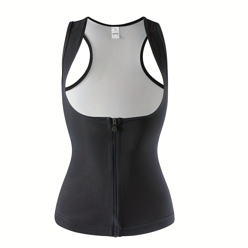 Zipper Sauna Belt Elastic Waist Trainer Sports Sweatband Corset Belt