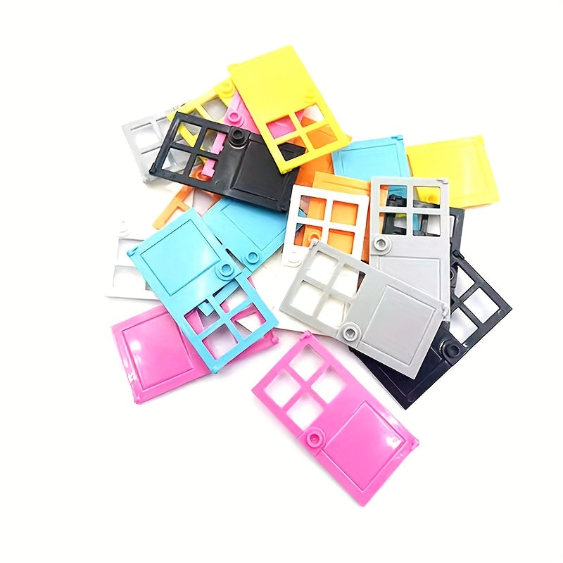 10pcs 1x4x6 Lattice Leaf Door Building Blocks Toy Construction
