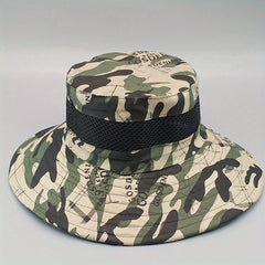 Camouflage Mesh Bucket Hat Unisex Breathable Sunshade Boonie Hat