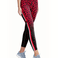 Leopard Print High Waist Yoga Pants Slim Fit Fitness Leggings