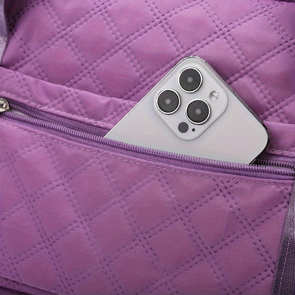 Nylon Sports Duffel Bag with Wet Dry Compartment & Shoe Pocket