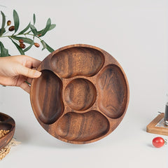 Wooden Fruit Tray Outdoor Serving Platter for Picnics and Weddings