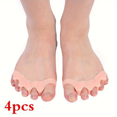 4pcs Silicone Toe Alignment Toe Spacers Bunion Hammertoe Straighteners
