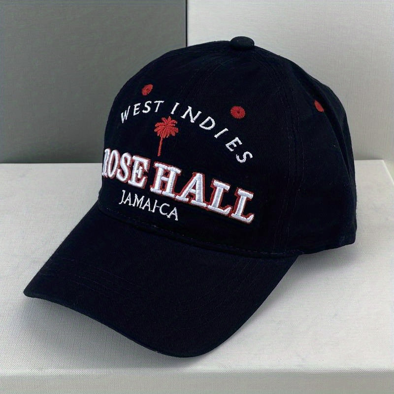 Coconut Tree Embroidery Baseball Cap Vintage Unisex Cotton Dad Hats